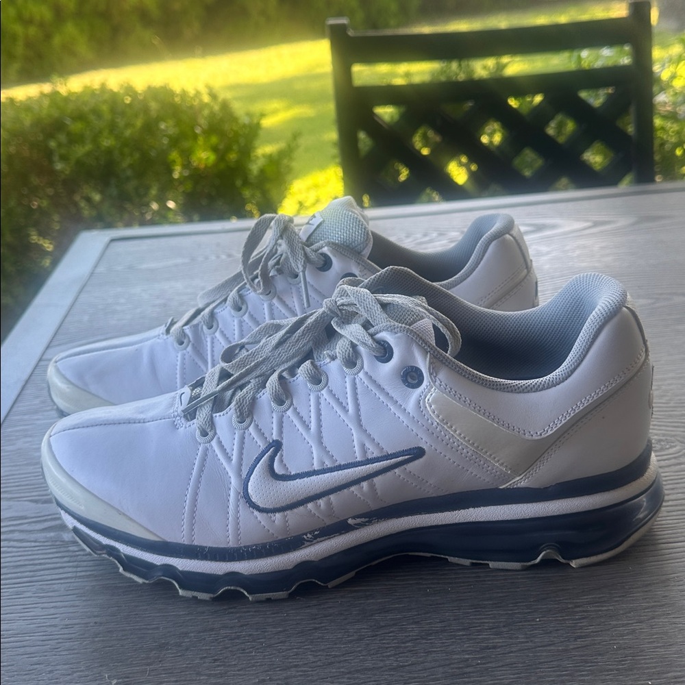 Nike Air Max White with Navy Accents